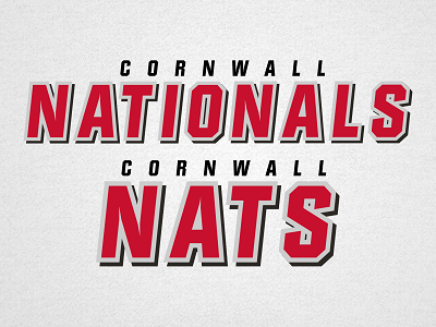 Cornwall Nationals 2 black branding canada cornwall hockey mascot nationals nats ontario red sports word mark