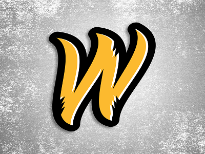 W Monogram black brand logo logodesign monogram sportsdesign w yellow