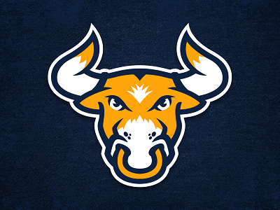 Burlington Herd baseball branding cow design gold herd illustration logo navy sports