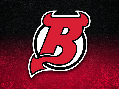Binghamton Devils b black branding devils hockey identity illustration red sports branding sports design sports logo