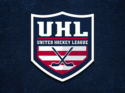 United Hockey League Part 2 blue branding hockey identity illustration navy red sports design sports logo sticks stripes