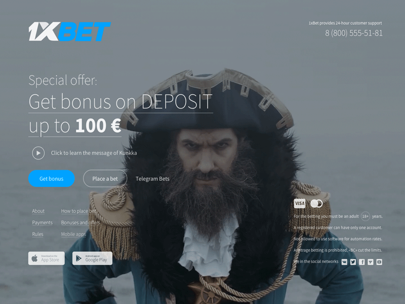 One page for 1xbet design landing one page web