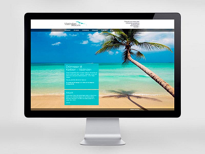 Web for a company selling travels to the carribean