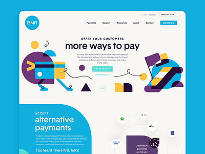 BNA Website - Home call to action card credit homepage homepage design illustration landing page payment payment method ui ux vector web