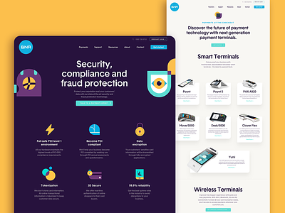 BNA-Security & Compliance alternative fraud protection header home homepage illustration methods payments security startup technologies technology vector website