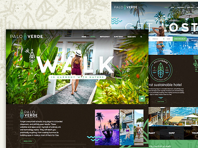 Sustainable Hotel Website design hotel photography sustainability sustainable tourism travel ui ux web design website