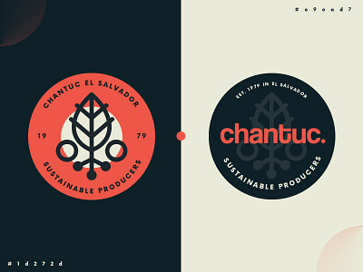 Chantuc Sustainable Producers - Badges badges branding coffee emblem emblems icon isotype logo shield vector