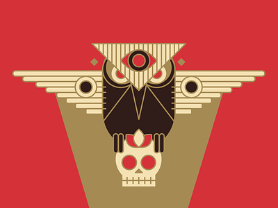 Mystic Owl - ILM01 bird eye icon illuminaty illustration logo owl skull vector visual identity