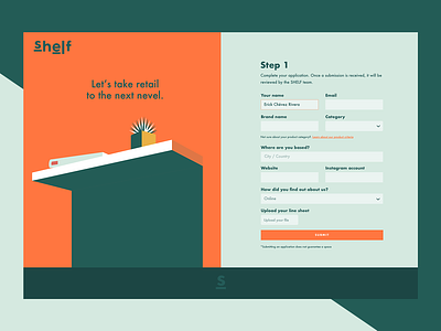 Shelf - Apply Now application form apply now branding form illustration onboarding ui ux web web design