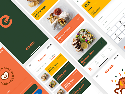 eLunch - App redesign II app branding catering delivery food ordering illustration ui ux