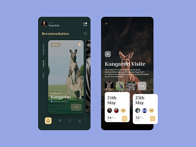 Zoo - App Design animal animals app app design clean clean ui design hunters inspiration mobile design zoo