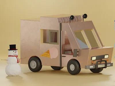 ICECREAM_TRUCK 3d 3dart bestblendercourse blender blender3d blender3dmodelling blenderart blendercharacter blenderrender branding character characterdesign graphic design illustration logo madrabbit