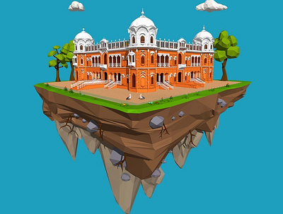 Sand of equity (Darbar Palace) 3d graphic design illustration