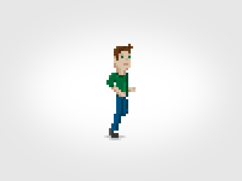 Pixel Run 8bit animation digital gif pixel running sprite