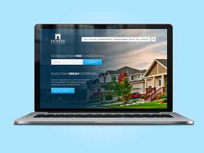 Home Builder Mock-Up builder construction homepage homes website