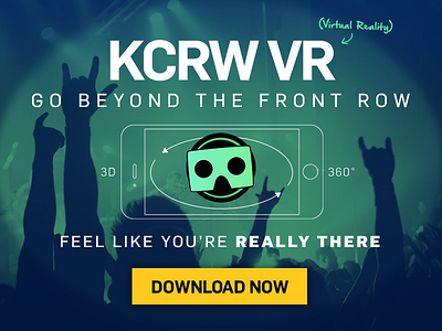 KCRW VR 3d banner kcrw virtual reality vr