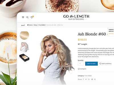 Gothelength eCommerce PD page branding design ecommerce fashion ios mobile ui ui ux design ux web wordpress