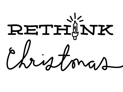 Rethink Christmas Draft christmas deming draft font handwritten holiday lightbulb type