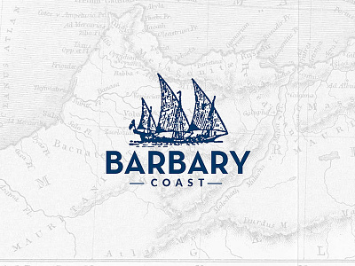 Barbary Coast africa antique barbary boat design export history logo map north ship