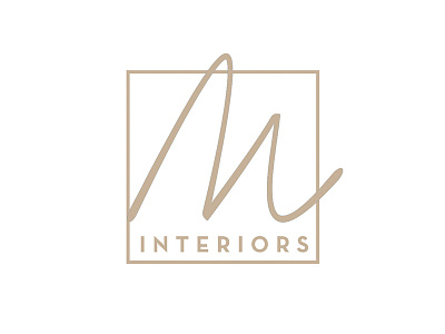 M Interiors Logo box gold interiors logo m minimal monogram