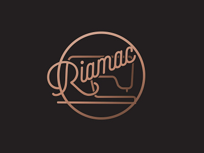 Riamac Logo line logo machine monoline sewing
