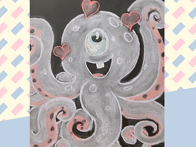 Octopus in Chalk: Animal themed artwork