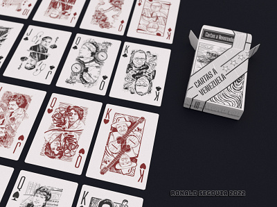 Cartas a Venezuela 3d deck of cards design digital art illustration ronald segovia art