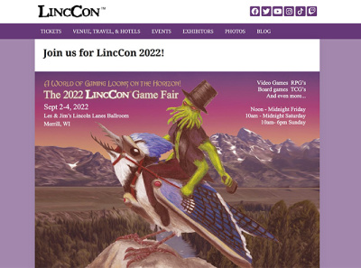 LincCon 2022 website