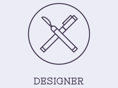 Designer [Animated] click designer gif gliph graphic knife pen