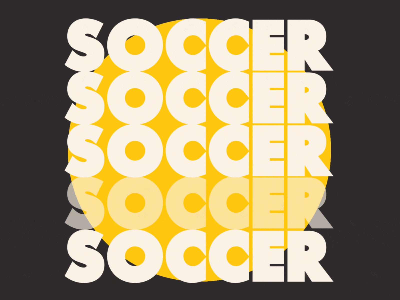 Soccer Show Bump after effects animation bold branding colorful contrast gif motion graphics retro sports