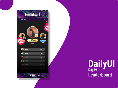Leaderboard #DailyUI dailyui figma graphic design ui ux