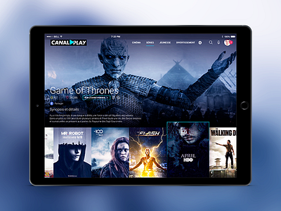 Canalplay Redesign app canal channel cinema ipad netflix serial show video vod