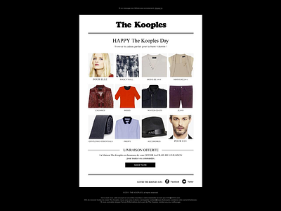 The Kooples Newsletter design front end kooples mail newletter web