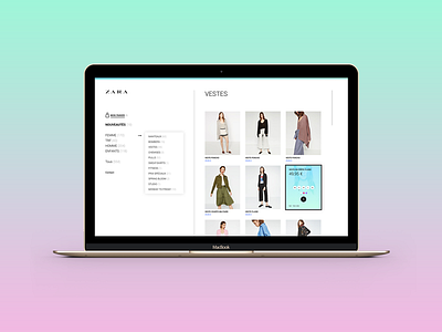 Zara shop commerce desktop fashion macbook responsive shop web