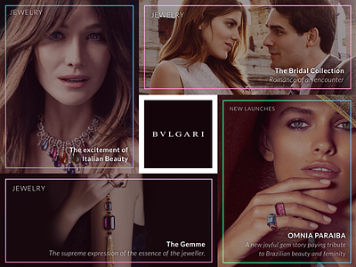 Luxury Desktop Website bulgari desktop fashion jewelry luxury model shop website