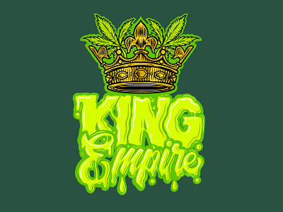 King Empire apparel artwork brand calligraphy color design drippy empire graffiti green illustration king kingdom lettering logo typography vector