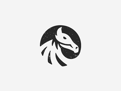 Horse brand identity branding design font mark leaf logo negative space