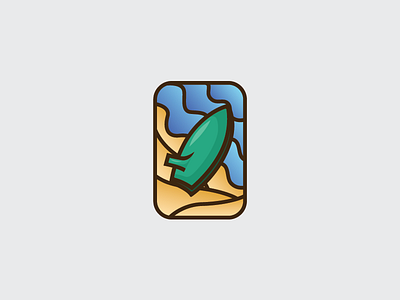 Surf Beach app icon branding logo vector