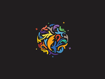 Planet Color abstract color logo planet vector