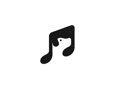 Music Dog dog icon logo music negative space