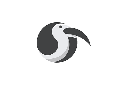 Goose bw goose logo negative space penguin