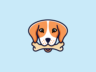 Funny Dog agency bones design dog illustration simple vector