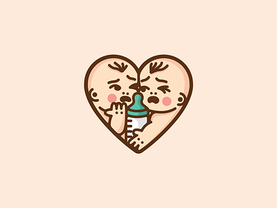 Baby Love app baby character design designer icon logo love vector