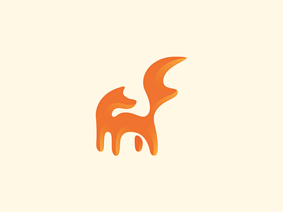 Fox design fox gradient logo negative space