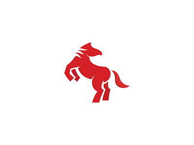 Horse app icon branding design horse logo negative space vector