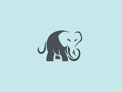 Elephant animal app icon branding elephant logo negative space vector