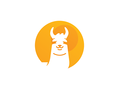 Llama In Afternoon afternoon animal app creative icon lama llama logo unused vector