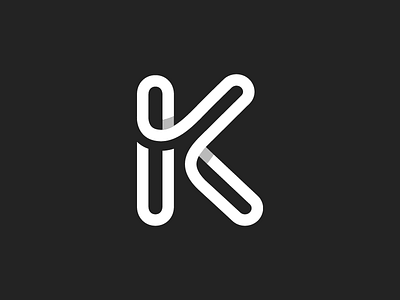 K monogram art bw design designlogo illustrator k ks line logo monogram outline