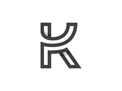 another K monogram art bw design designlogo illustrator k line logo monogram outline type typography