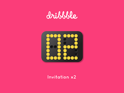 Dribbble Invitation x2 draft dribbble giveaway invitation invite invites score two x2